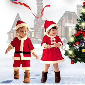 Novo otrok Božični kostumi Za otroke, Božični kostumi Claus kostume Za fante Santa Božič G2T2