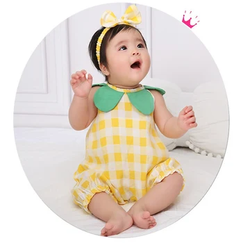 Novorojenček Dojenček Poletne Obleke Dekle Priložnostne Otroci Dojenčka Dekleta Princesa Obleko Romper+Glavo 2Pcs Baby Girl Obleke 0-12M