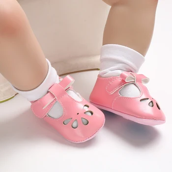 Novorojenčki čevlji Cut-Outs Pravega Usnja baby firstr pohodniki mehke Gume dnu čiste barve Dihanje SHL050