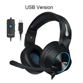 NUBWO 7.1 Prostorski Zvok, USB Gaming Slušalke Čelade Žično PS4/Xbox Eno Headphoes s Mikrofon Nadzor Glasnosti za Računalnik