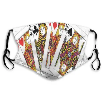 NYF Queens Poker Set Obrazi Srca in Lopate iger na Srečo Temo Simboli Igralne Karte Udobno Kolesarjenje Dustproof Dihalno Masko