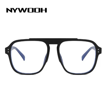 NYWOOH Modra Svetloba Blokiranje Očala Okvirji Moških Pregleden Očala za Ženske Klasičnih Optični Posnetek Ponaredek Eyeglass Računalnik Objektiv