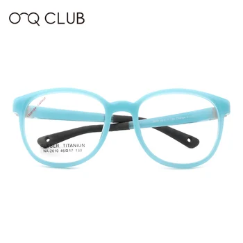 O-Q, KLUB Otroci Očala TR90 Silikonski Kratkovidnost Optična Očala Otrok Barva Spreminja, Št Vijak Nov Modni Očala 2610
