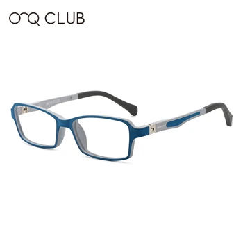 O-Q, KLUB Otroci Očala TR90 Silikonski Kratkovidnost Recept Očala Kvadratnih Prilagodljiv Udobna otroška Očala MK16