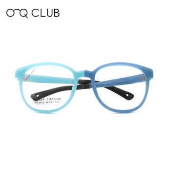 O-Q, KLUB Otroci Očala TR90 Silikonski Kratkovidnost Optična Očala Otrok Barva Spreminja, Št Vijak Nov Modni Očala 2610