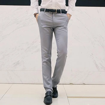 Obleko Hlače Moški Obleko Hlače, Moške Poslovne Hlače Človek 2020 Modni Moški Naravnost Hlače Trdno Prilegajo Smart Klasičen Hlače