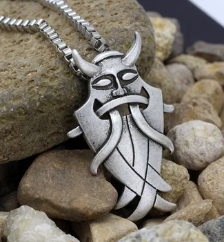 Odin je Maska za Zvit in Presoji Viking Ogrlica Nordijska Amulet Obesek