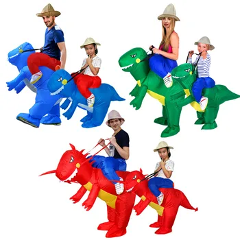Odrasli Ali Otroški Napihljivi Vožnja Na Hojo Dinozaver Živali Cosplay Kostum Zahvalni Dan Božič Za Wome Otrok Fancy Oblačenja
