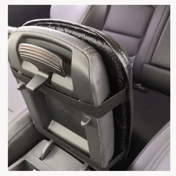 Ogljikovih Vlaken Teksturo Pu Usnje Avto Armrest Shranjevanje Zaščita Blazine Za Ford Galaxy