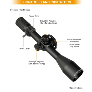 Ohhunt LR 7.25-40X50 SFIR Lov Področja uporabe Steklo, Jedkano Reticle Rdeča Osvetlitev Strani Paralaksa Kupolo Zaklepanje Reset Riflescope