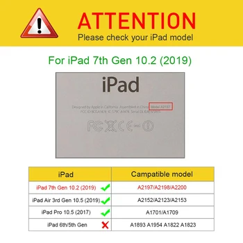 Ohišje za Novi iPad 10.2-Inch 2019 -Slim Lupini Pokrov s Samodejnim Wake/Sleep Funkcija za iPad Zraka 3 iPad Pro 10.5 Tablični Primeru