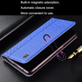 Ohišje za Samsung Galaxy Note 10 Lite Kariran slog Platna vzorec Usnje Pokrovček za Galaxy S10 Lite primerih Coque