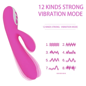 OLO Rabbit Vibrator Ogrevanje Vibrator 12 Hitrosti G Spot Klitoris Stimulator Vaginalne Massager Sex Igrače za Ženske Odraslih Izdelka