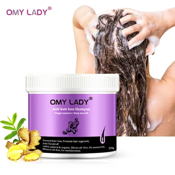 OMY LADY Anti Hair Loss Rast Las Spray +Ingver Proti izpadanju Las Šampon +60ML Naravne Lase Eterično Olje+šampon krtačo