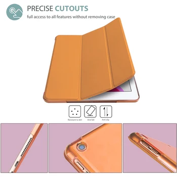 Oranžna Shockproof Za iPad Mini 1 2 3 4 5 za 7,9 palčni Primeru Zajema Smart PU Usnje Stojalo Nazaj Fundas Za iPad mini 1/ 2/3 mini5