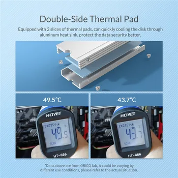 ORICO Heatsink Odvajanje Toplote Radiatorja SSD Hlajenje hladilnega telesa Podpira NGFF In NVMe M. 2 2280 SSD Heatsink Hladilnik Za Prenosni RAČUNALNIK