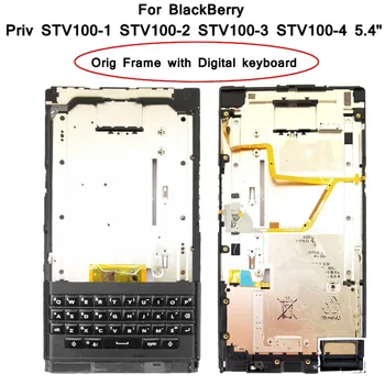 Orig + tipkovnica Za BlackBerry Priv STV100-1-2-3-4 Kovinski Sprednji, Srednji LCD Zaslon Stanovanj Okvir Ploščo Šasije Zamenjava