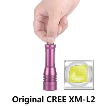 Original CREE XM-L2 U3 D53 Potapljanje Led Svetilko, Baklo ON/OFF Nepremočljiva Podvodni 80 14500 ali AAA Baterije, Žarnice Purle / Črna