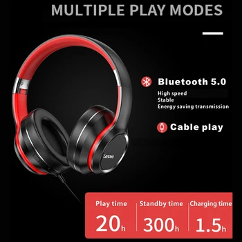 Original Lenovo HD200 Bluetooth 5.0 Brezžične Slušalke šumov Stereo Glasbe Bass Enhanced Za Xiaomi Huawei Iphone