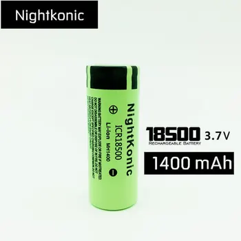 Original Nightkonic PIS 18500 Baterijo 3,7 V 1400mAh baterija li-ion Baterija za Polnjenje G