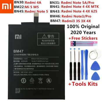 Original XiaoMi Nadomestna Baterija Za Xiaomi Redmi Opomba 2 3 3 3X 4X 4 4A 5 5A 6 6A 7 Pro Plus Mi6 Mi4c Mi5 Mi 5X 5S Baterije