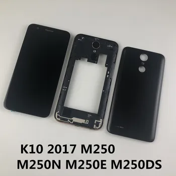 Original Za LG K10 2017 M250 M250N M250E M250DS LCD-Zaslonu Zaslon na Dotik in Okvir+Stanovanj Sredini Okvirja+Zadnji Pokrovček Baterije