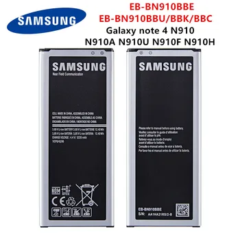Originalni SAMSUNG EB-BN910BBE EB-BN910BBK EB-BN910BBC EB-BN910BBU 3220mAh baterija Za Samsung Galaxy Note 4 N910 N910A/V/P/T/H NFC