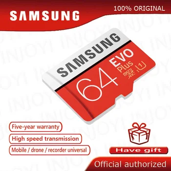 Originalni SAMSUNG EVO Plus Pomnilniška Kartica 64GB U3 EVO + 128GB 256GB Class10 Micro SD Kartico 16GB 32GB microSD UHS-I U1 TF Kartica