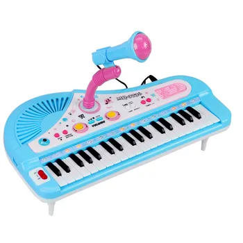 Otroci otroški Srčkan 31 Tipke Večnamenski Mini Simulacije Klavir Igrača z Mikrofonom Električne Tipkovnico Electone Glasbena Igrača Darilo