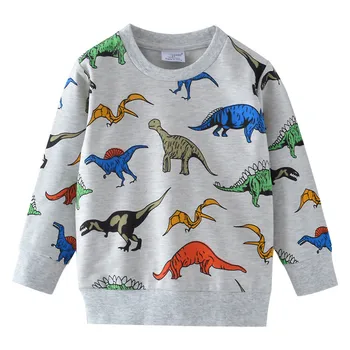 Otroci Outwear Majica Jeseni Vrh otroška Oblačila Fantje Sweatshirts Dinozavri Dolg Rokav Cartoon Živali Baby Fantje Dekleta Hoodies