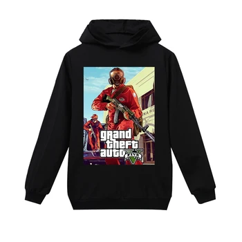 Otroci Prevelik Baby Hoodie Grand Theft Auto Fant Obleke Malčke Dekliška Majica GTA 5 Tiskanja Otroci Oblačila Teens Vrhovi