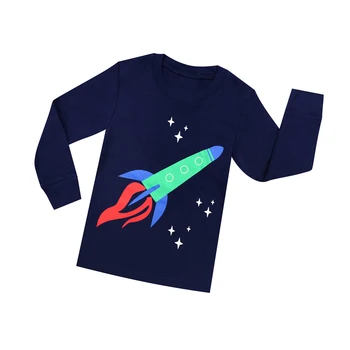 Otrok Dolg Rokav Bombaž Rakete Pižamo Otroci Letalo Sleepwear Pižame Fantje Pijamas Infantil Baby More Obleke, Kompleti