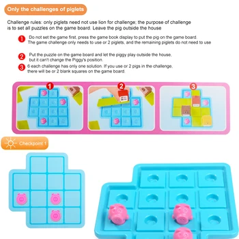 Otrok Smart Board Games Trije Mali Prašički 48 Izziv z Raztopino Igre IQ Usposabljanje Igrače Za Otroke Darila