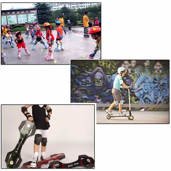 Otroška Čelada Zaščitnik 7pcs/komplet Zaščitno opremo Nastavite Komolca blazine Kolesom, Skateboard drsalk Roller Kolena, ki je Primerna za 4-11