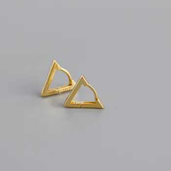 OUFEI 925 Sterling Srebrni Uhani, Modni Preprost Trikotnik Uhani Za Ženske Geometrijske Srebrni Nakit Uhani