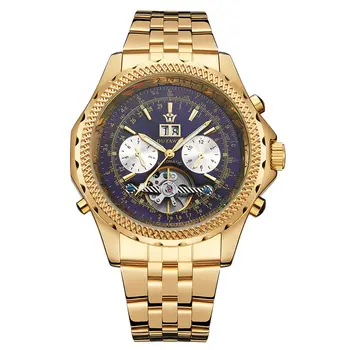 OUYAWEI Mens Zapestne Ure Top Moda Luksuzne blagovne Znamke Moških Tourbillon Watch Automatic Mehanski Moških Zlato Zapestje Gledati Relojes