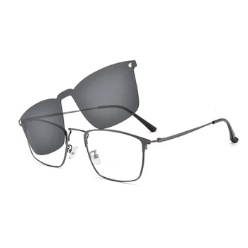 Očala Okvir Optičnega Recept Očala z Magnetno zaponko Očala Očala Kovinska Polna Rim Očala