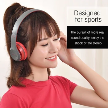 P47 Blutooth Brezžične Slušalke Avdio Stereo Brezžične Slušalke Auriculares Bluetooth Slušalke Za Računalnik Glavo Telefon, RAČUNALNIK Z Mikrofonom