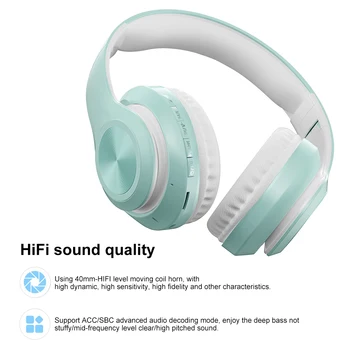 P68 Bluetooth 5.0 Zložljive Akumulatorske Brezžične Slušalke Hi-fi Zvok Slušalke Stereo Zložljive Šport Slušalke Mikrofon slušalke