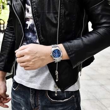PAGANI Design Moških Samodejni Watch Safir Luksuzni Mehansko ročno uro iz Nerjavečega Jekla Nepremočljiva Watch Moških Mekaniska klockor
