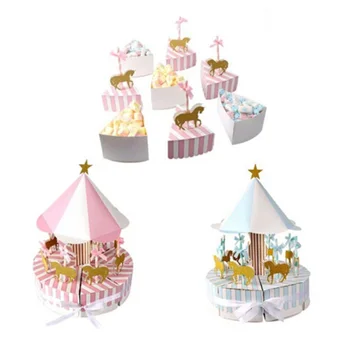 Papir vrtiljaka darilo polje poroko uslug spominke za goste stranka Baby Tuš cake otroci dekoracijo