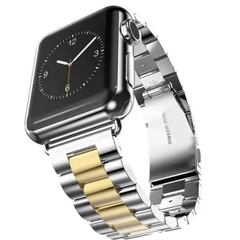 Pas Za Apple Watch 6 5 4 3 2 1 42mm 38 mm 40 mm 44 mm Kovinsko nerjavno jeklo Watch band Zapestnica trak za iwatch serije accessors
