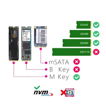 PCIE M. 2 NVME SSD Ohišje M Key Type C USB3.1 nvme pcie SSD Primeru Polnega Aluminija 10Gbps Zunanje Polje za ssd disk