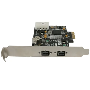 PCIe PCI-E x1, 3 Vrata 1394B Dodajte Na Kartico za FireWire 800 IEEE 1394 B 2+1 Krmilnik za Kartice za Digitalni Fotoaparat in Video posnetki