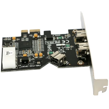 PCIe PCI-E x1, 3 Vrata 1394B Dodajte Na Kartico za FireWire 800 IEEE 1394 B 2+1 Krmilnik za Kartice za Digitalni Fotoaparat in Video posnetki