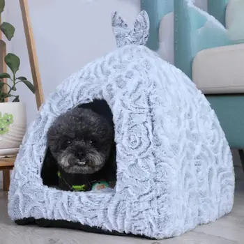 Pes, Mačka Hiša Bombaž Pozimi Toplo Gnezdo Reliefni Yurt za Majhne, Srednje Pet Hiša Spanje Postelja Pes Košarico Prenosni Hišne Potrebščine