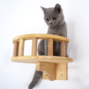 Pet Pohištvo Leseno ogrodje za Plezanje Mačka Steno Koraki Mačka Drevesa Stolp Steni Visi Mucek Toy Hiša Plezanje Okvir z Guardrail