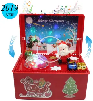 Petje, Glasba Božiček Darilo Polje, Santa Petje Utripajoče Barve Projekcija Božični Igrače Božič Električni Lutke Darilo za Otroke