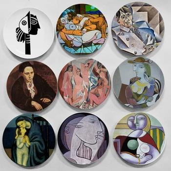 Picasso Olje Abstraktnega Slikarstva Plošče Stenske Dekorativne Visi Jed, Ki Služijo Pladnji Domu Dekorativni Umetniški Keramične Plošče Zaslona