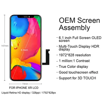 PINZHENG LCD Za iPhone X Xs Max XR LCD-Zaslon Za Tianma OEM Dotik Zaslon LCD Z Digitizer Zamenjava Sestavljanje Delov
